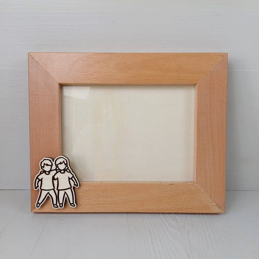 Cornice in Faggio (Foto 20x15cm) - Amici - Orizzontale