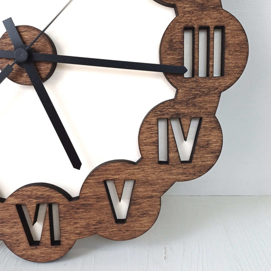 Orologio Rotondo in Pioppo 30cm - Numeri Romani