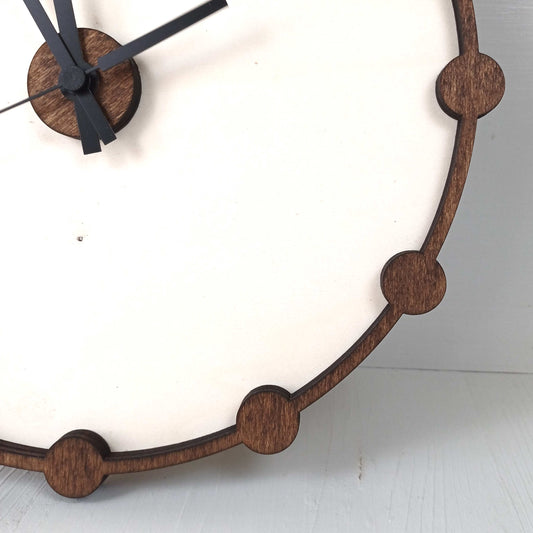 Orologio Rotondo in Pioppo 30cm - Palline