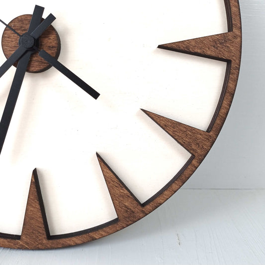 Orologio Rotondo in Pioppo 30cm - Punte