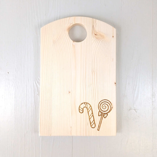 Tagliere in Abete - 25x16cm - Bastoncino di Zucchero