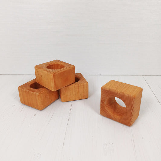 Portatovaglioli Cubetto Arrotondato in Faggio - 1 pezzo