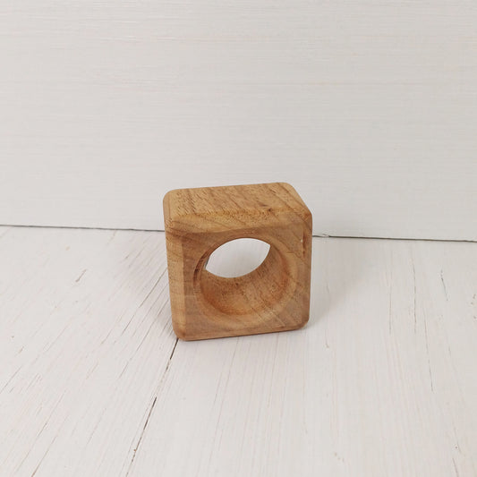 Portatovaglioli Cubetto Arrotondato in Noce - Set 6 pezzi