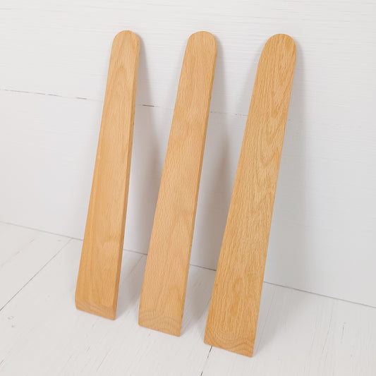 Spatola/Paletta Piatta+Tonda 30cm in Faggio - Set 3 pezzi