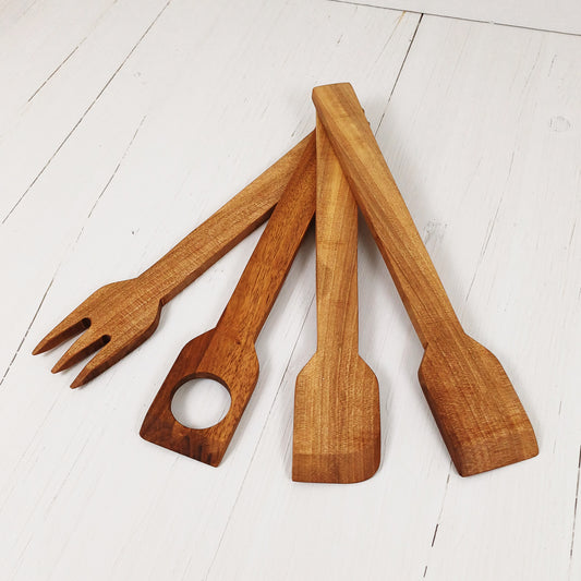 Paletta da cucina 30cm in Noce - Set 4 pezzi