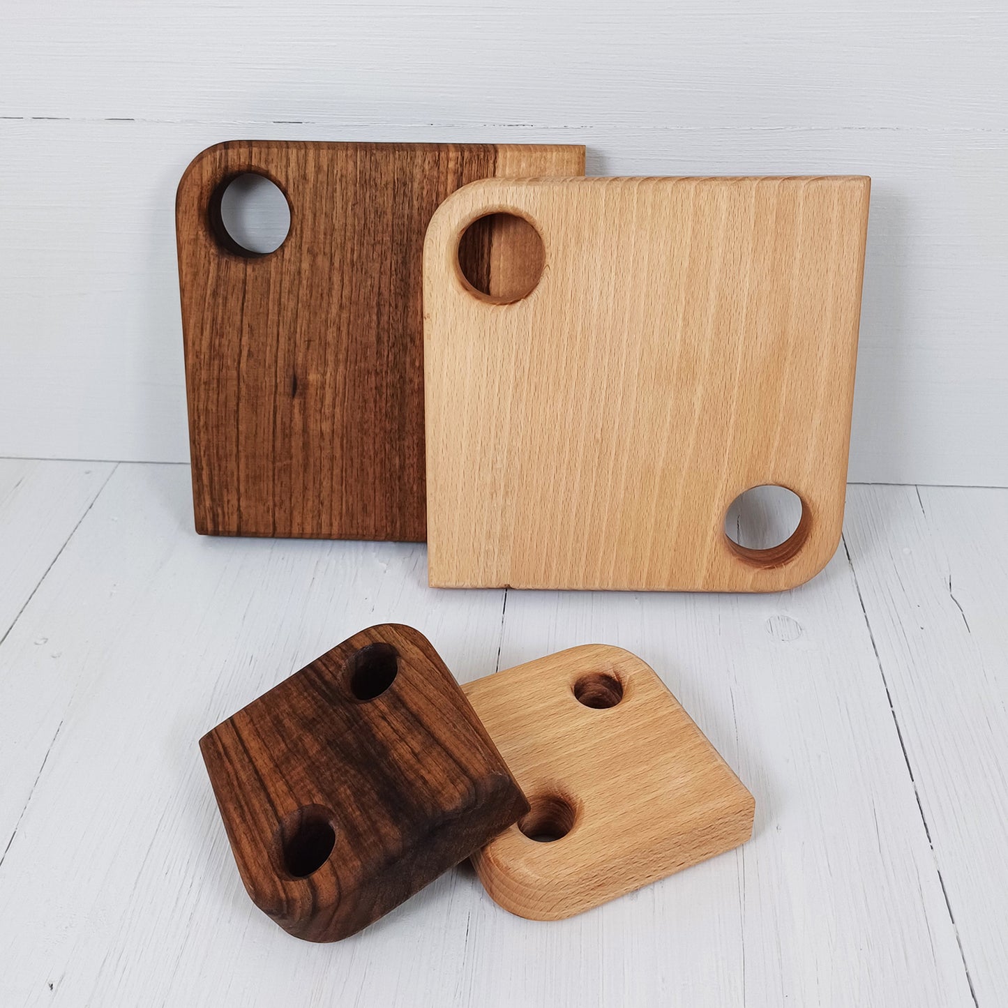 Sottopentola Quadrato Arrotondato 10x10cm in Noce