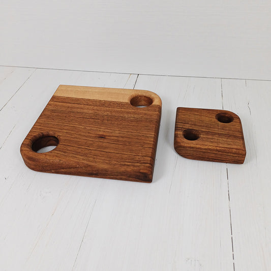 Sottopentola Quadrato Arrotondato 20x20cm in Noce