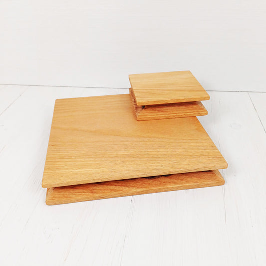 Sottopentola Quadrato Moderno 20x20cm in Faggio