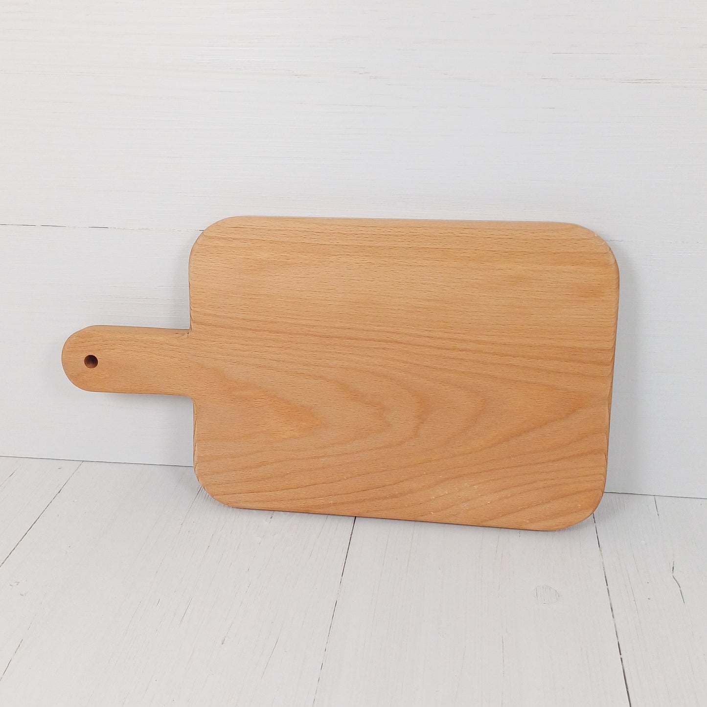 Tagliere Rettangolare Arrotondato con Manico 42x22cm in Faggio