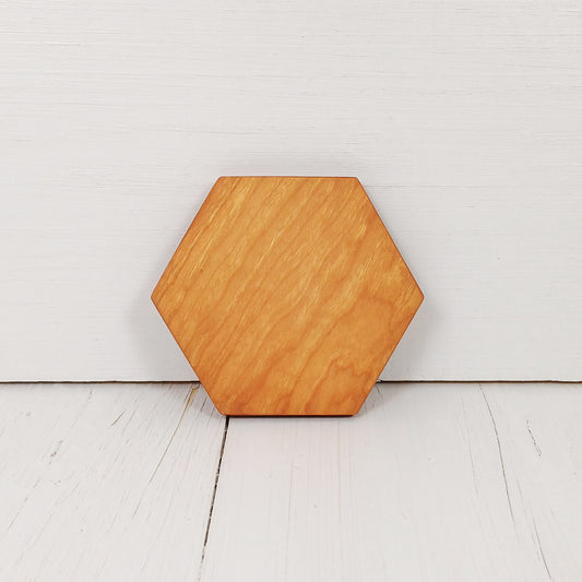 Sottobicchiere Esagonale 11cm in Ciliegio - Set 6 Pezzi