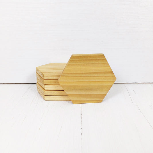 Sottobicchiere Esagonale 11cm in Rovere - 1 Pezzo