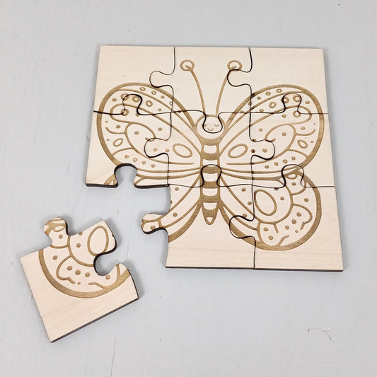 Puzzle per Bambini 9 pezzi - 20x20cm - Farfalla
