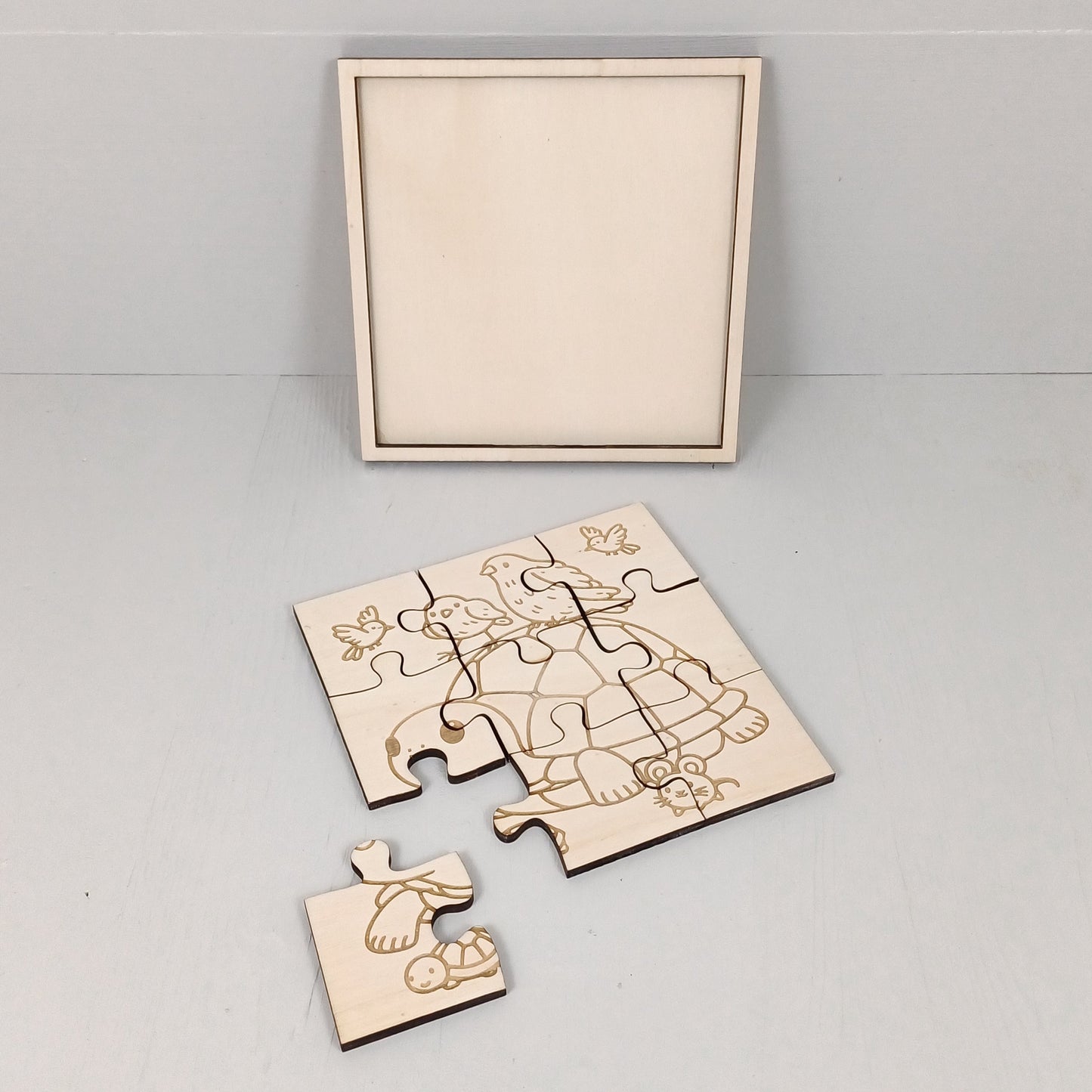 Puzzle per Bambini 9 pezzi - 20x20cm - Tartaruga