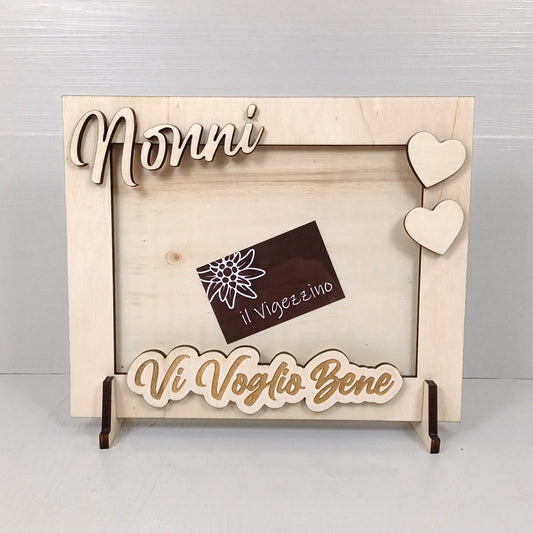 Cornice Foto Ti Voglio Bene 26x21cm (Foto 20x15cm) - Nonni - Orizzontale