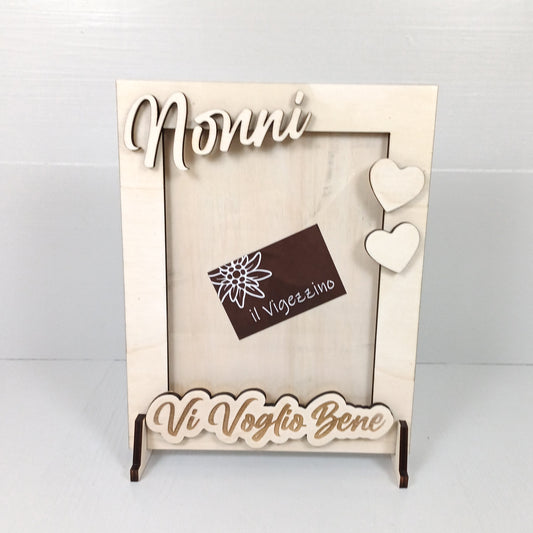 Cornice Foto Ti Voglio Bene 26x21cm (Foto 20x15cm) - Nonni - Verticale