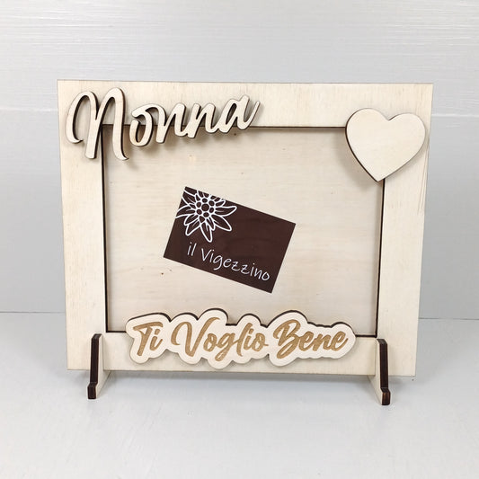 Cornice Foto Ti Voglio Bene 26x21cm (Foto 20x15cm) - Nonna - Orizzontale