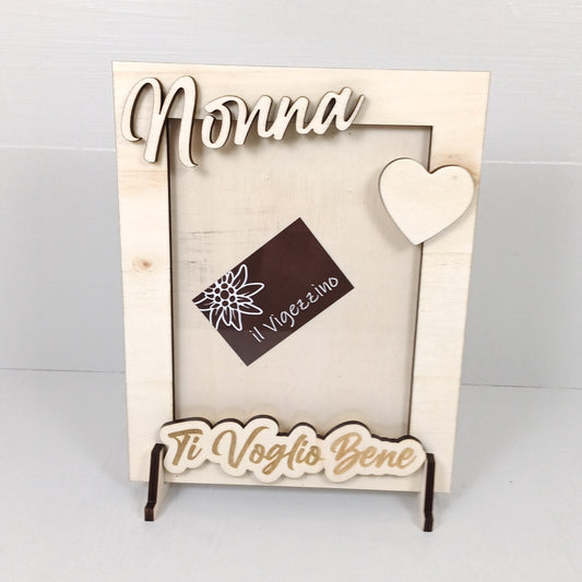 Cornice Foto Ti Voglio Bene 26x21cm (Foto 20x15cm) - Nonna - Verticale