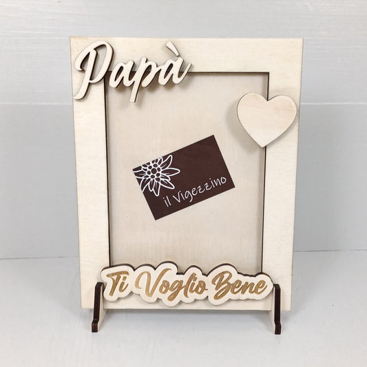 Cornice Foto Ti Voglio Bene 26x21cm (Foto 20x15cm) - Papà - Verticale