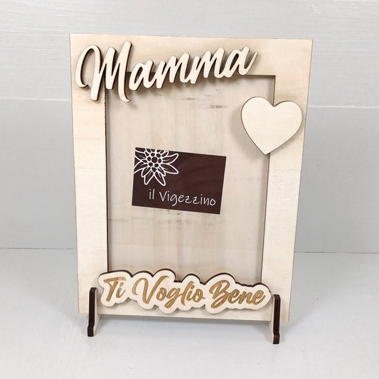Cornice Foto Ti Voglio Bene 26x21cm (Foto 20x15cm) - Mamma - Verticale