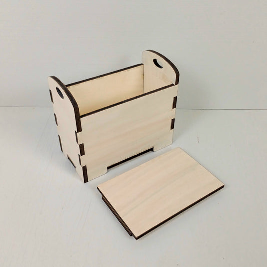 Contenitore in Pioppo Rettangolare - 15cmx9cm h13cm