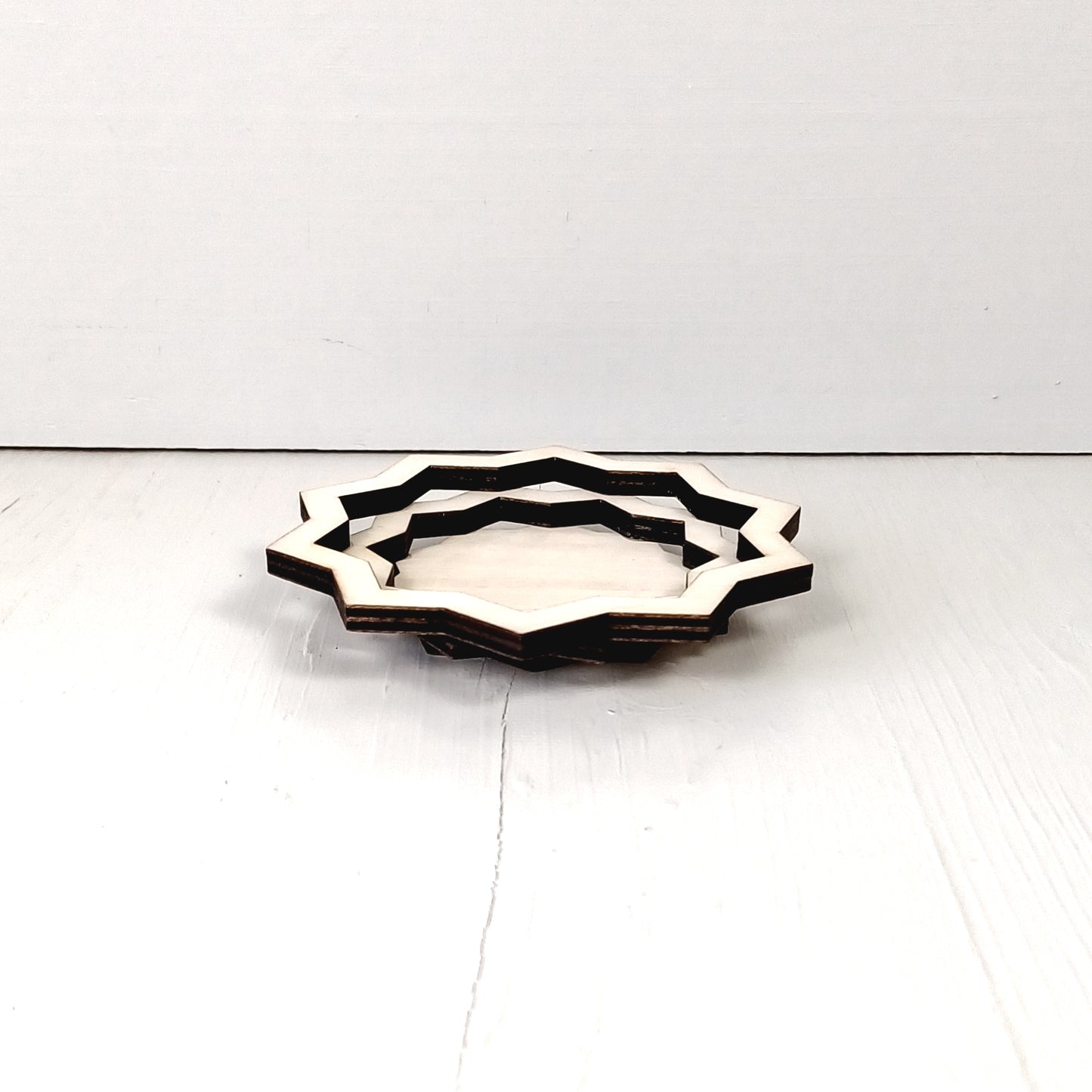 Portacandela Poligonale 11cm - Pioppo