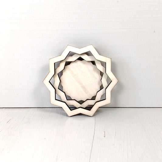 Portacandela Poligonale 11cm - Pioppo