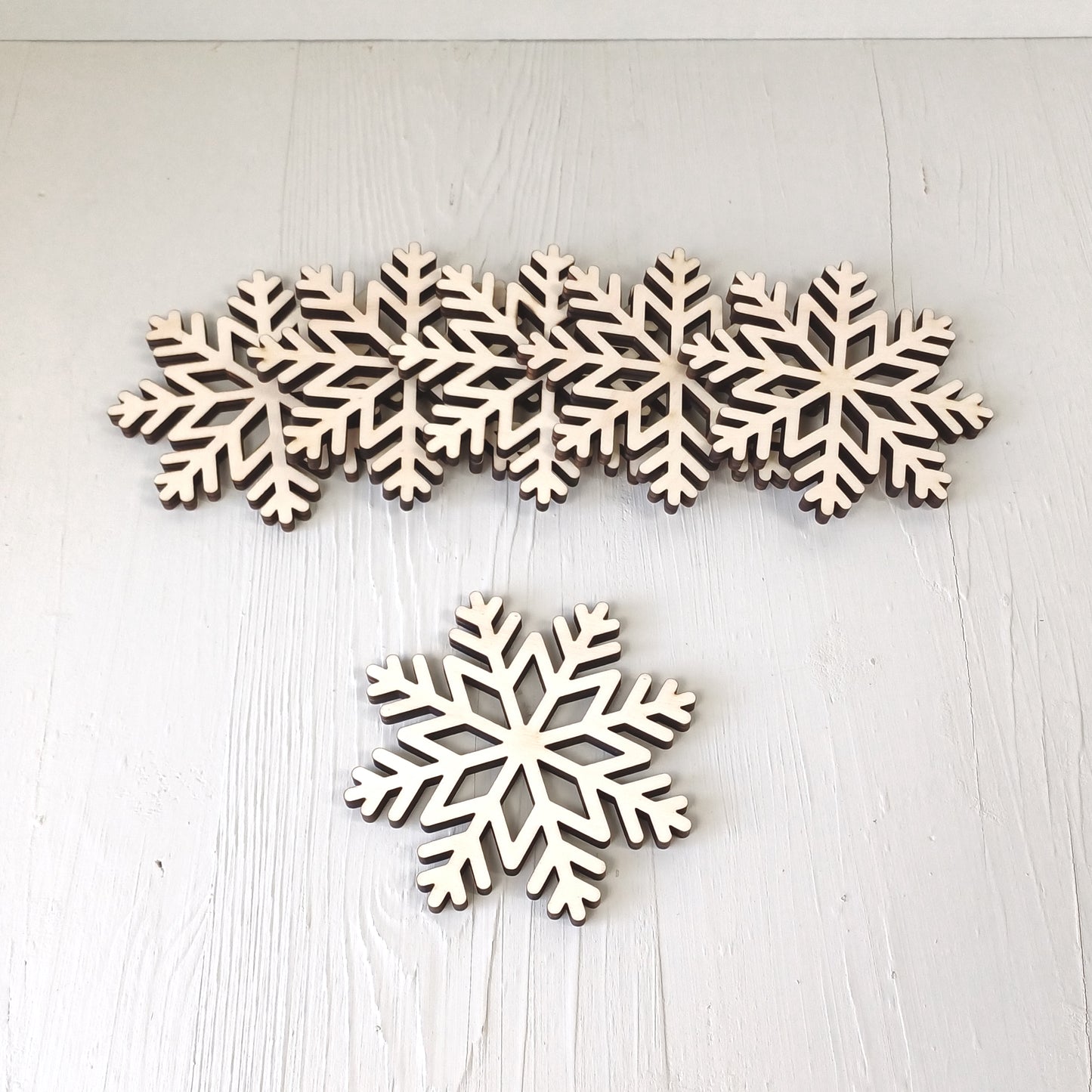 Sottobicchiere Sagomato in Pioppo - Fiocco di Neve - 1 Pezzo