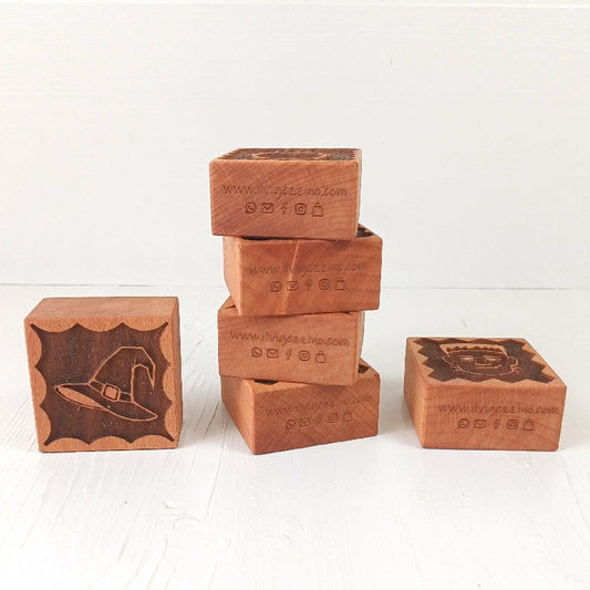Stampini per Biscotti in Faggio - Set 6 Pezzi - Halloween