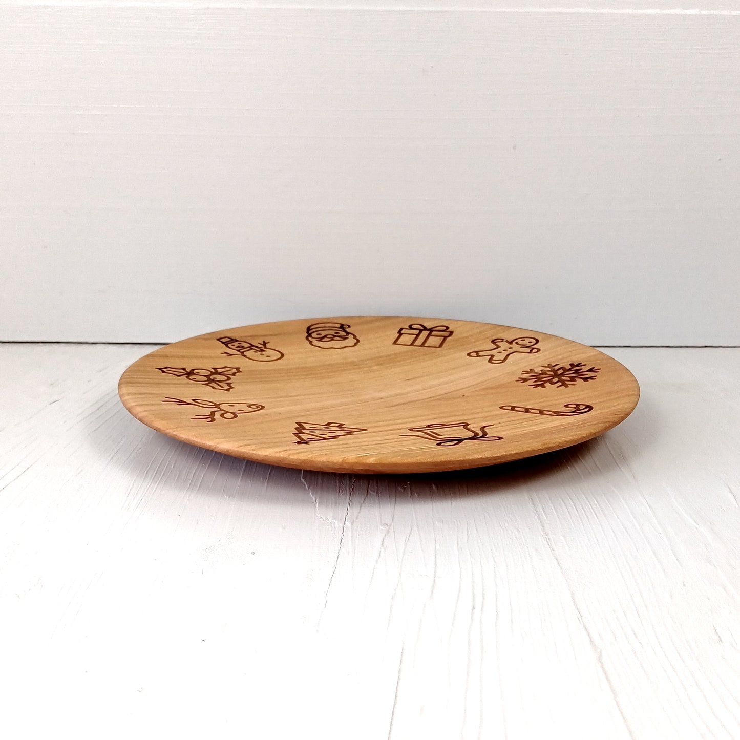 Piatto 24cm in Ciliegio - Doodle Natale