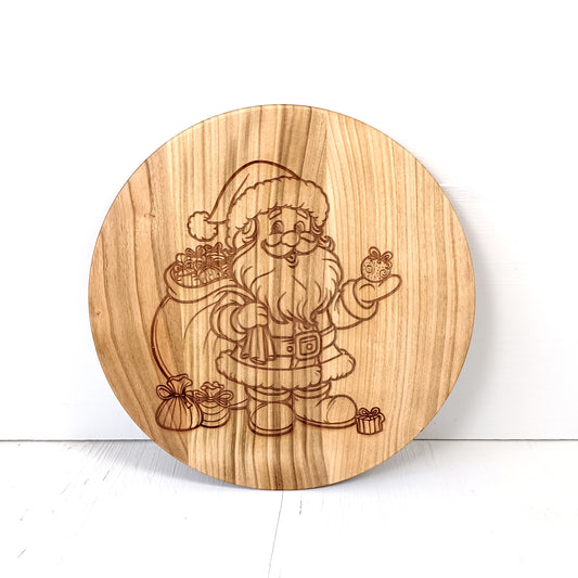 Piatto 24cm in Ciliegio - Babbo Natale