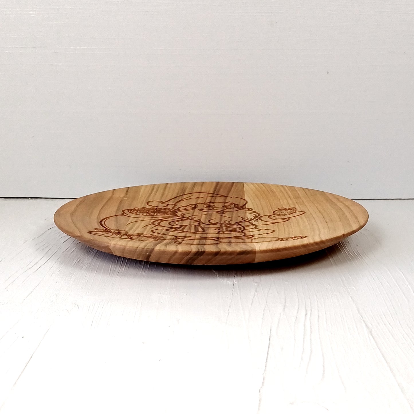 Piatto 24cm in Ciliegio - Babbo Natale