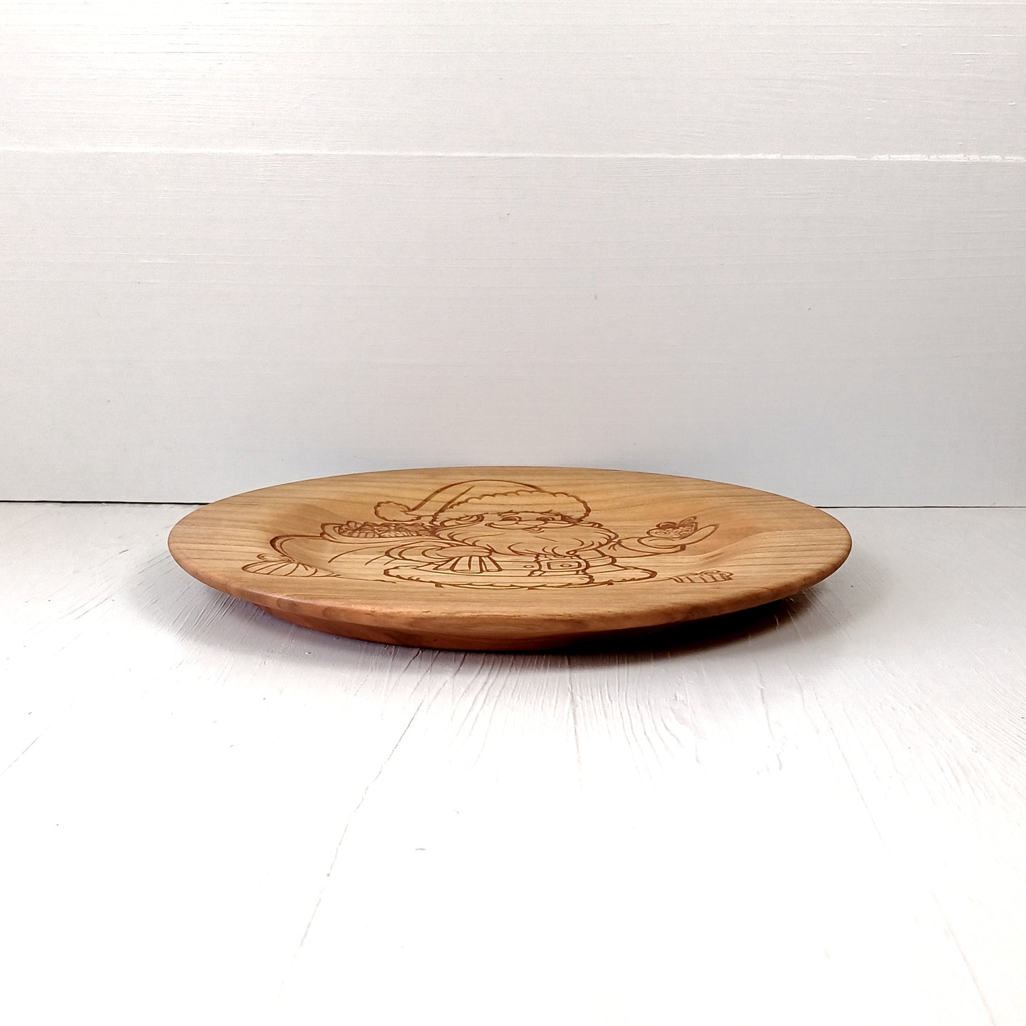 Piatto 32cm in Ciliegio - Babbo Natale