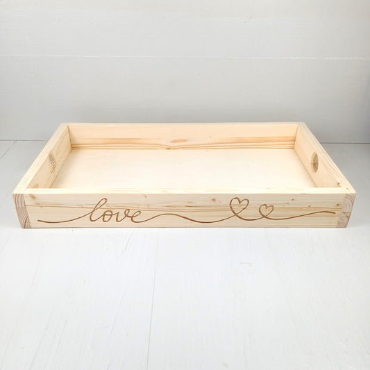 Vassoio in Abete 50x30cm - Love