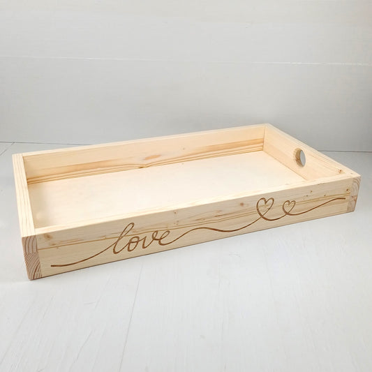 Vassoio in Abete 50x30cm - Love