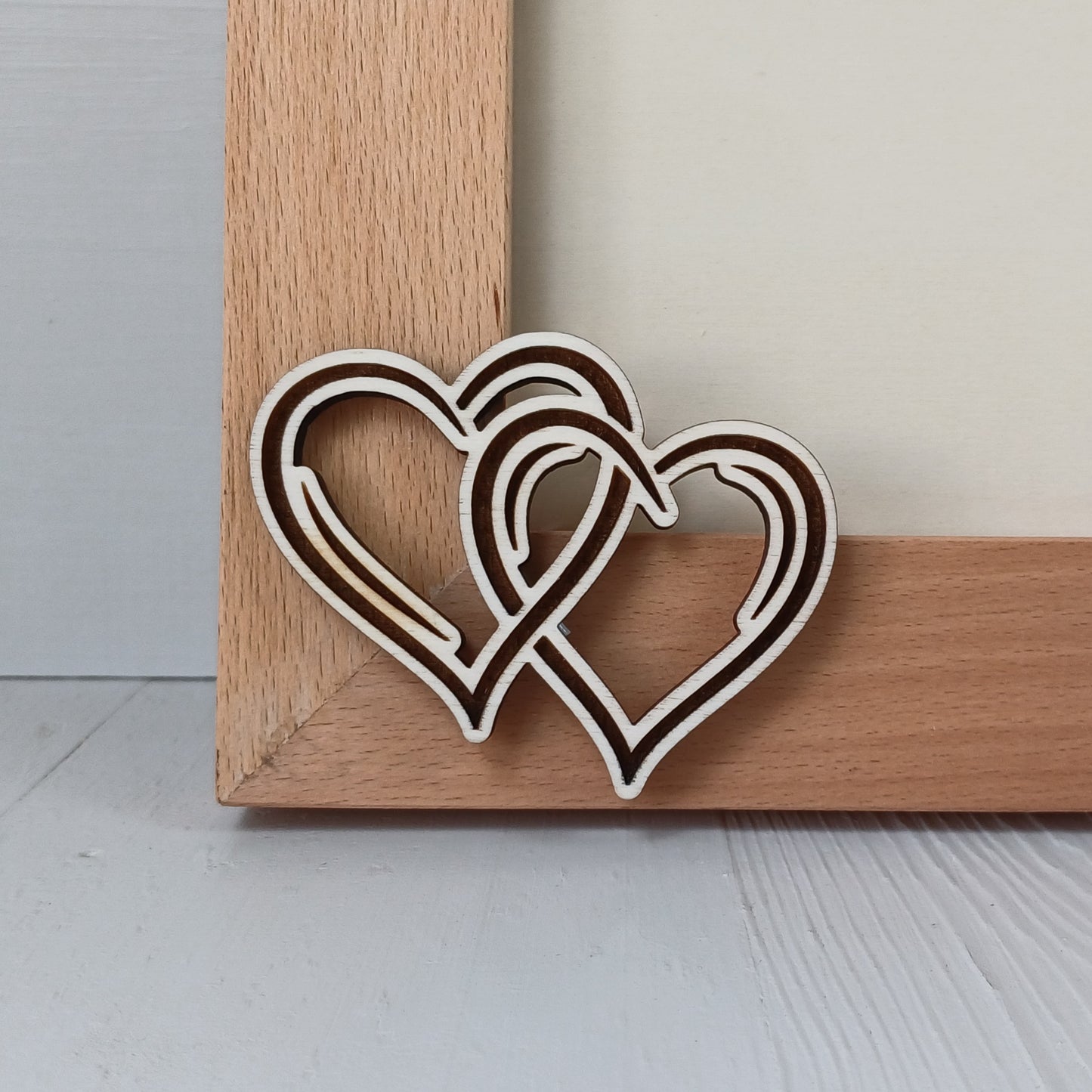 Cornice in Faggio (Foto 20x15cm) - Cuori - Orizzontale