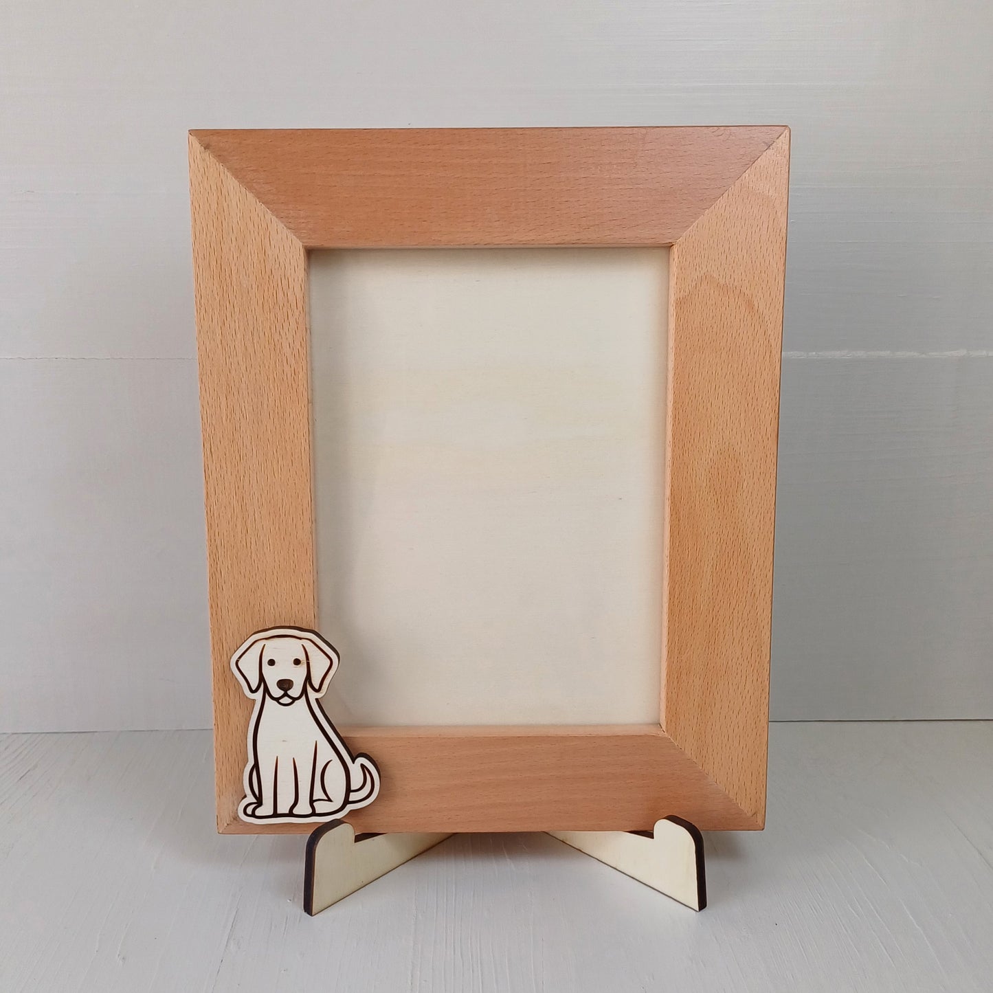 Cornice in Faggio (Foto 20x15cm) - Cane - Verticale