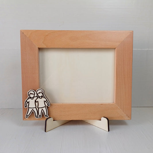 Cornice in Faggio (Foto 20x15cm) - Amici - Orizzontale