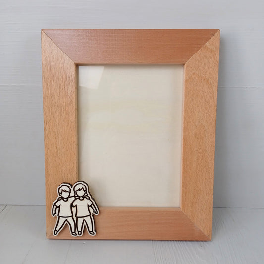 Cornice in Faggio (Foto 20x15cm) - Amici - Verticale