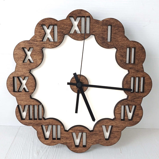 Orologio Rotondo in Pioppo 30cm - Numeri Romani