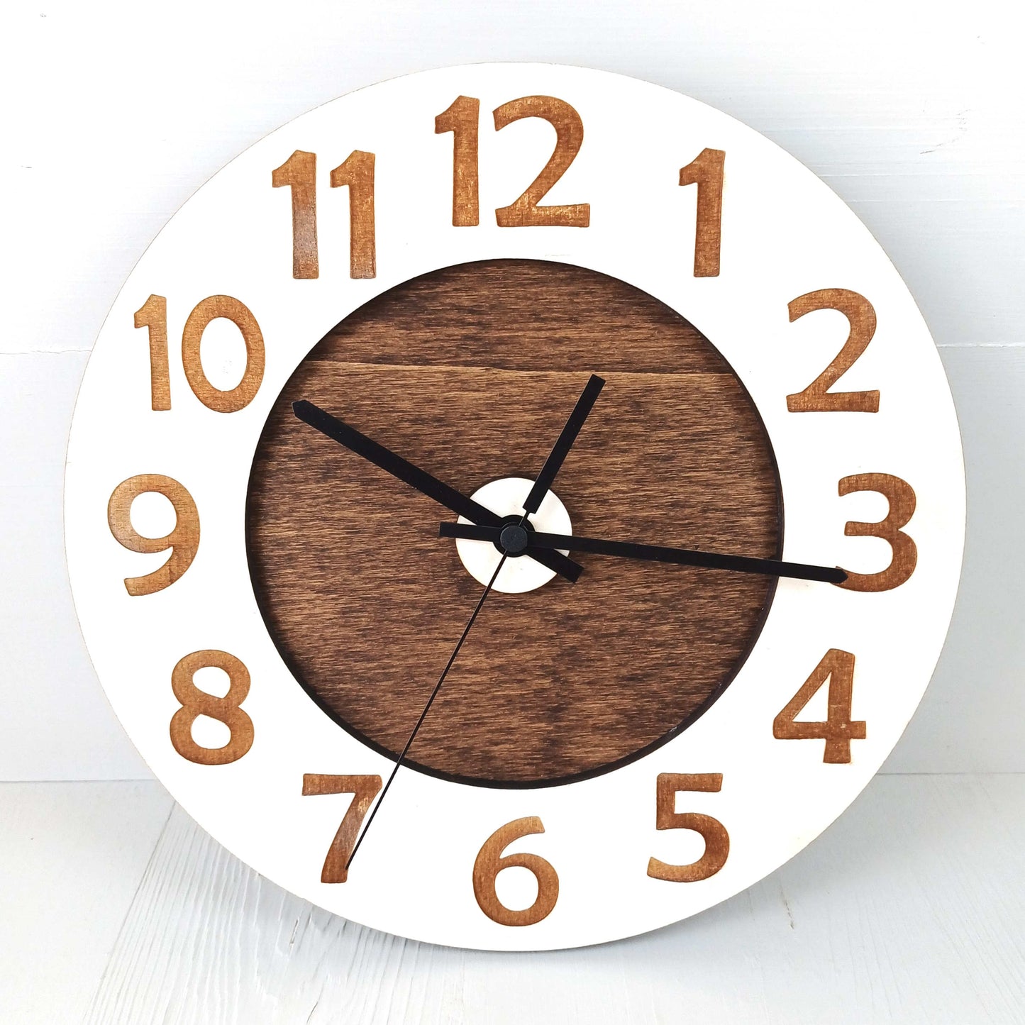 Orologio Rotondo in Pioppo 30cm - Numeri Arabi