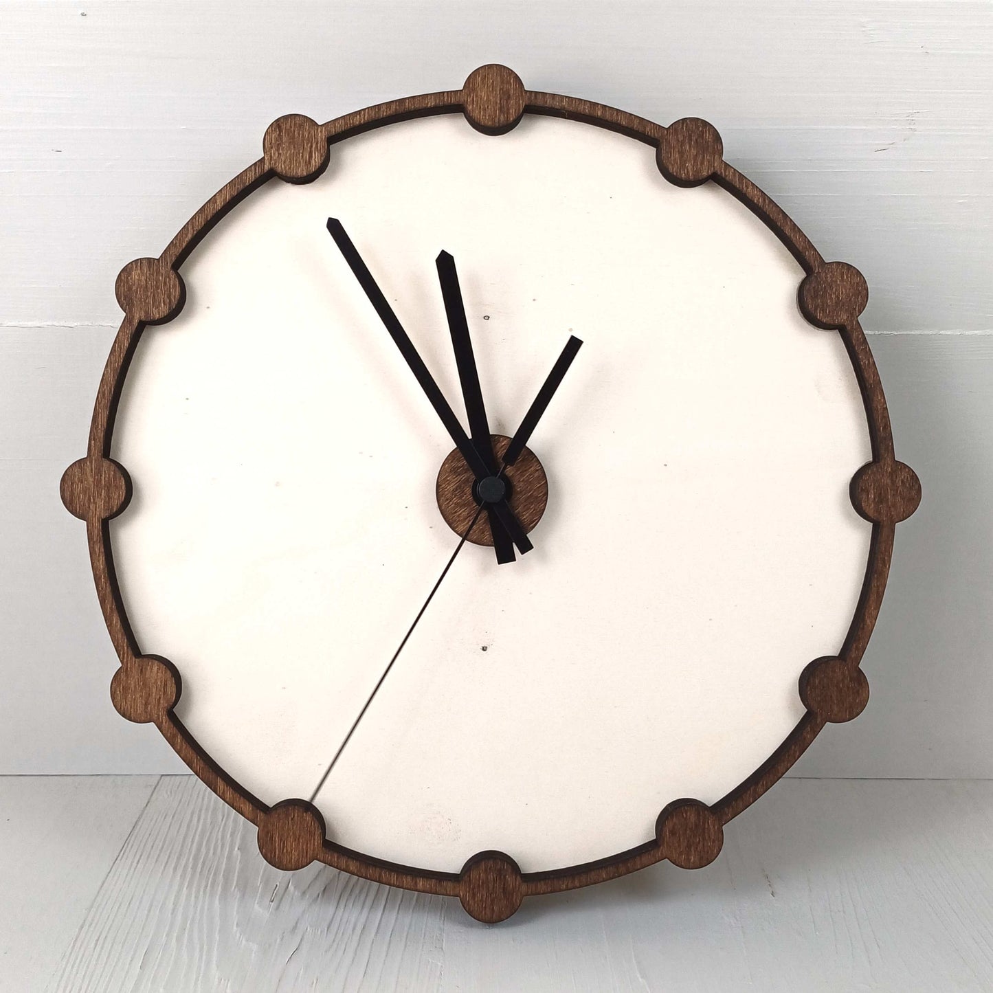 Orologio Rotondo in Pioppo 30cm - Palline