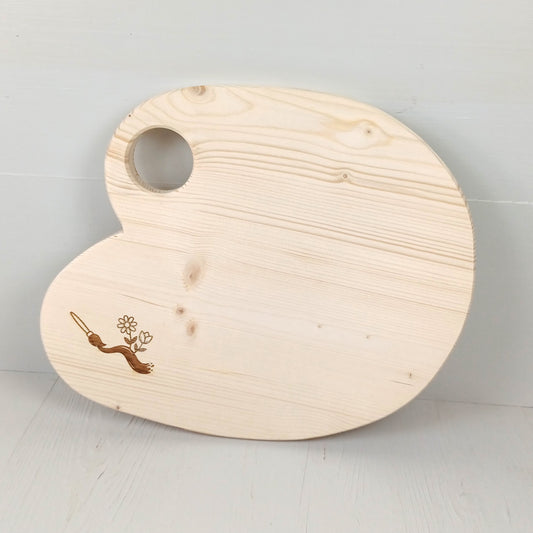 Tagliere Vassoio a forma di Tavolozza in Abete