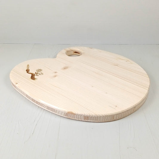 Tagliere Vassoio a forma di Tavolozza in Abete