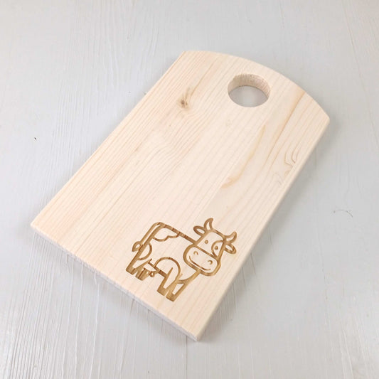 Tagliere in Abete - 25x16cm - Mucca