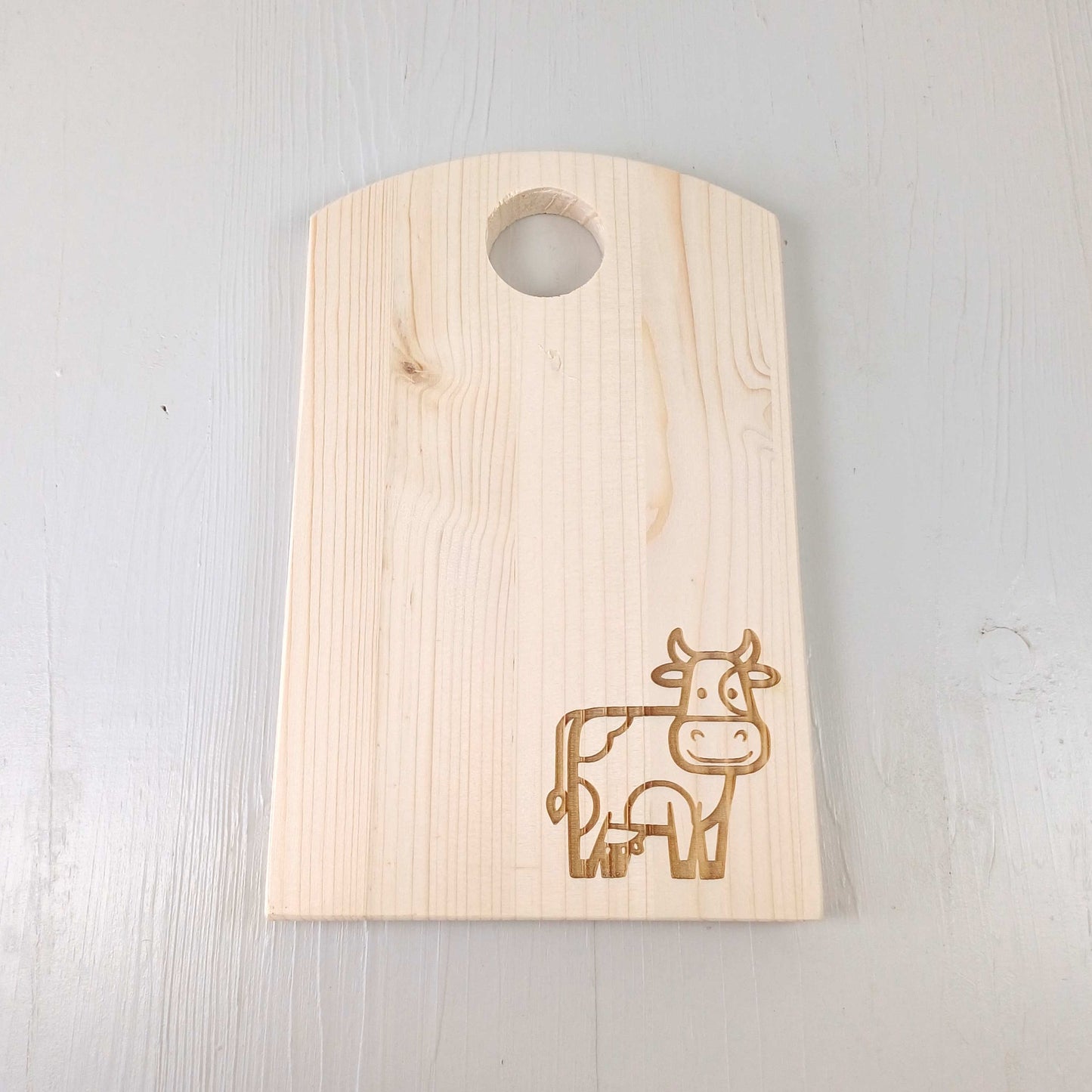 Tagliere in Abete - 31x20cm - Mucca