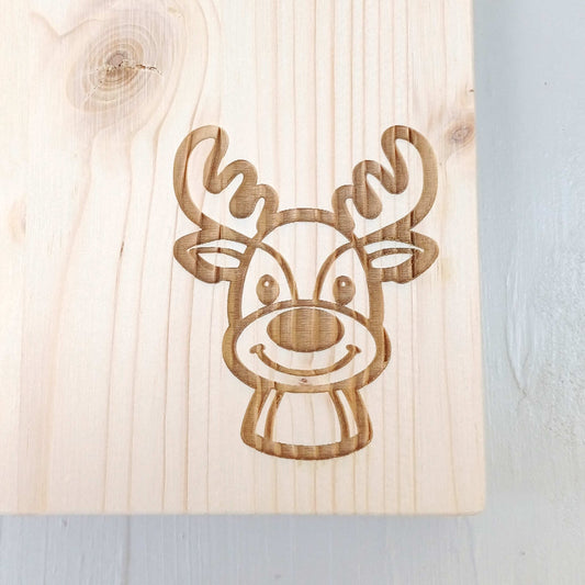 Tagliere in Abete - 25x16cm - Renna