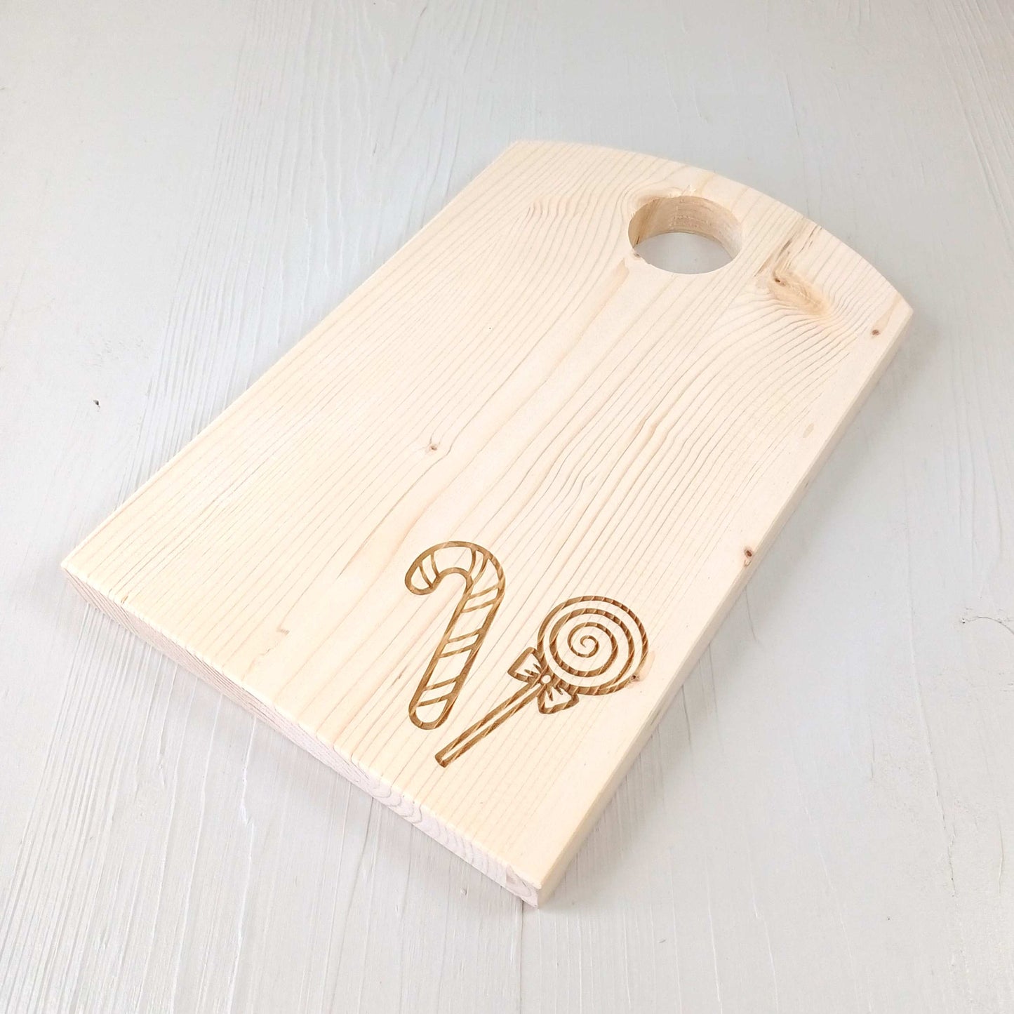 Tagliere in Abete - 25x16cm - Bastoncino di Zucchero