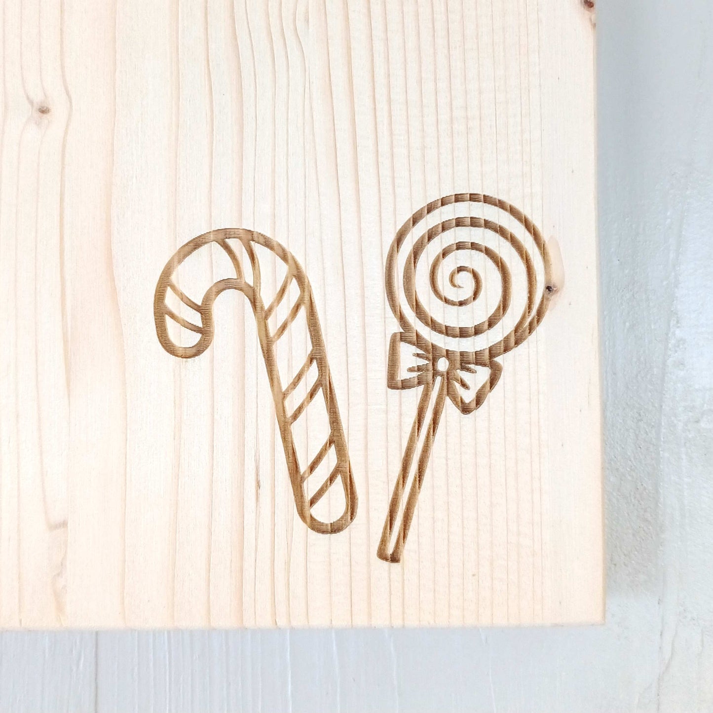 Tagliere in Abete - 25x16cm - Bastoncino di Zucchero