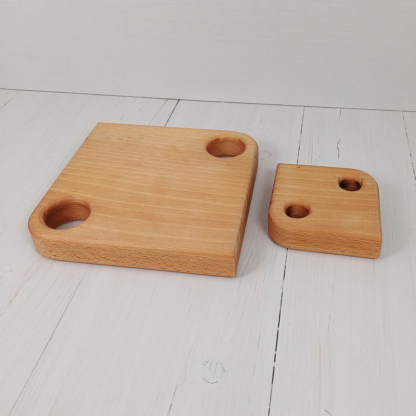 Sottopentola Quadrato Arrotondato 10x10cm in Faggio