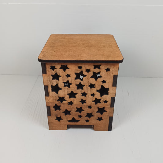 Lanterna in Pioppo - Stelle - Scuro